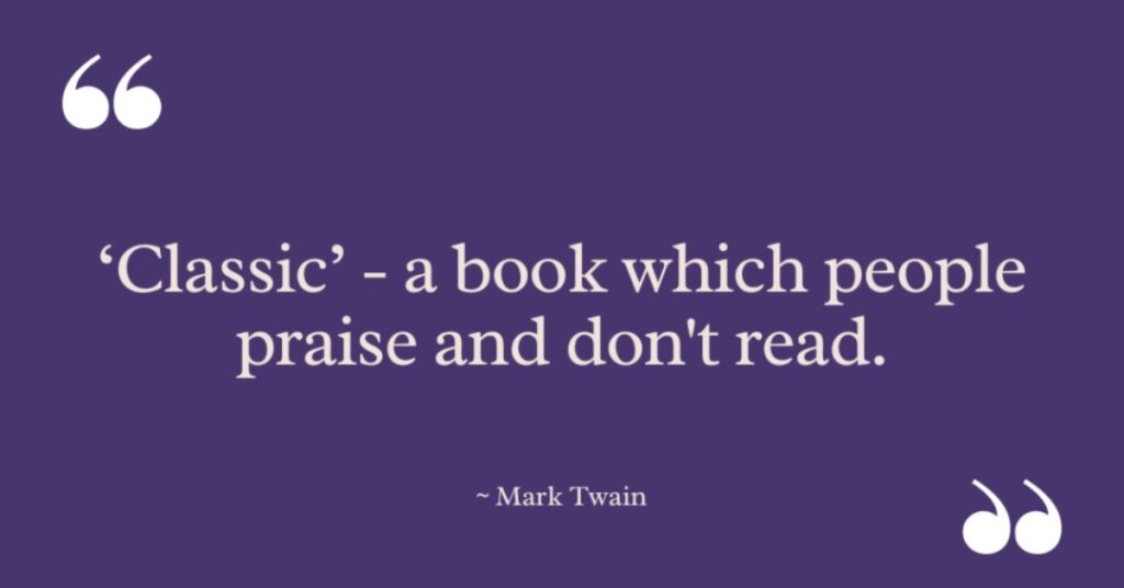 Mark Twin Quotes on Classic Book