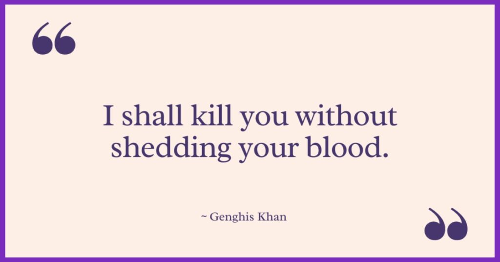 Coldest Genghis Khan Quotes