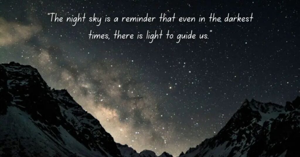 Inspirational Night Sky Quotes