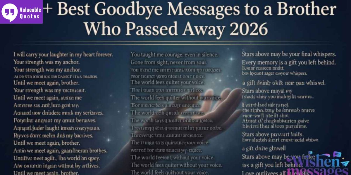 Farewell Goodbye Messages to Brother Who Passed Away